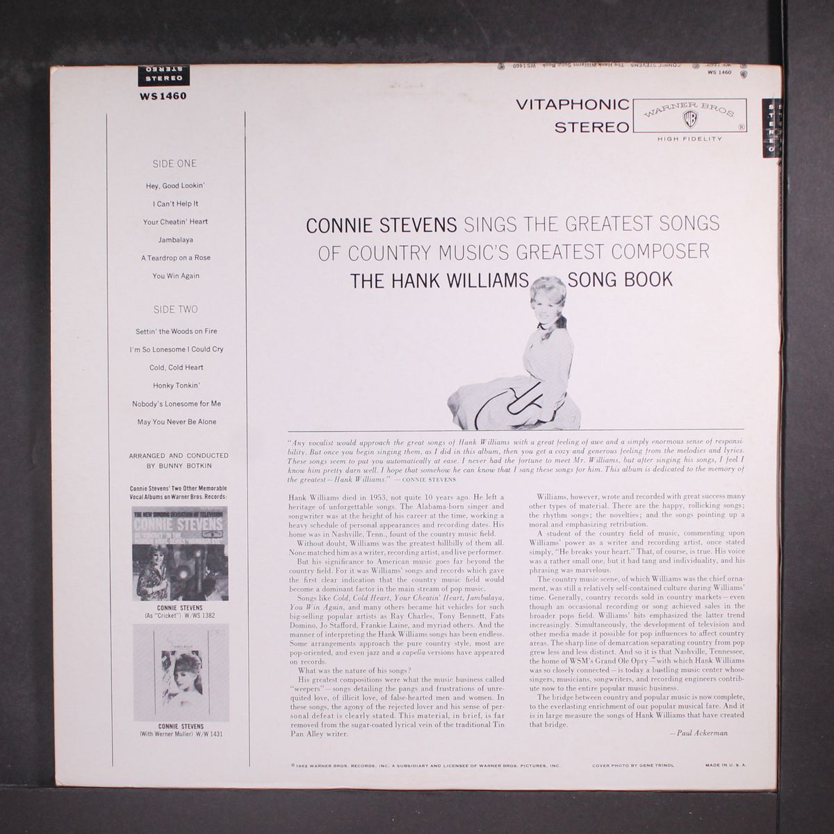the hank williams song book by CONNIE STEVENS