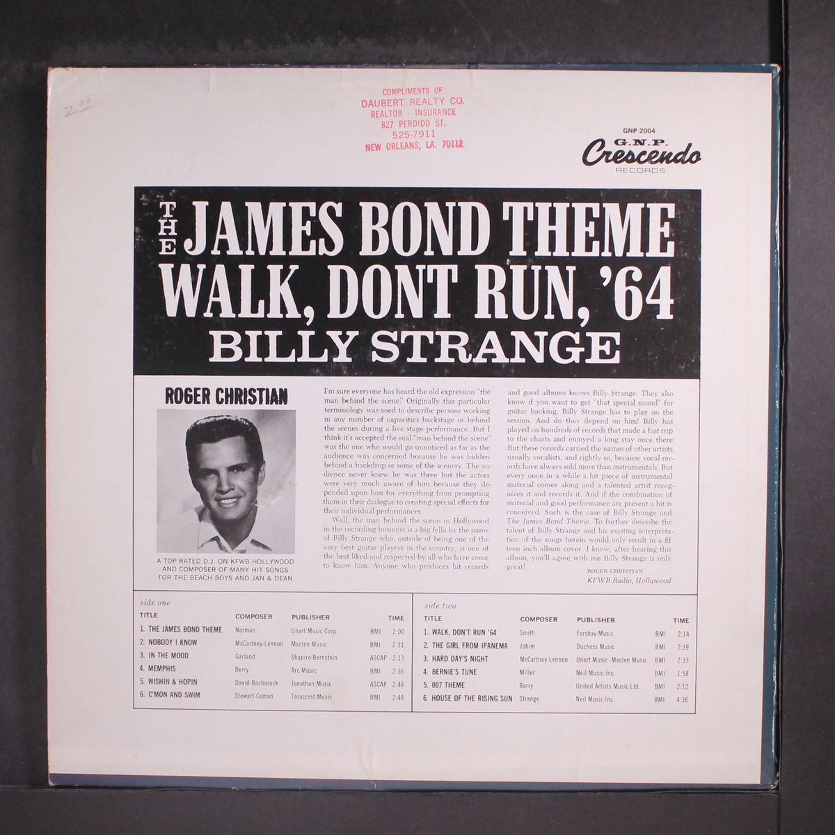 the james bond theme walk, don't run '64 by BILLY STRANGE