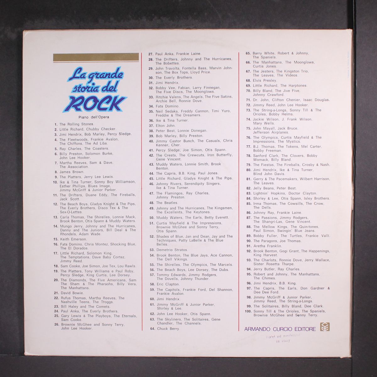 la grande storia del rock by DAVID BOWIE