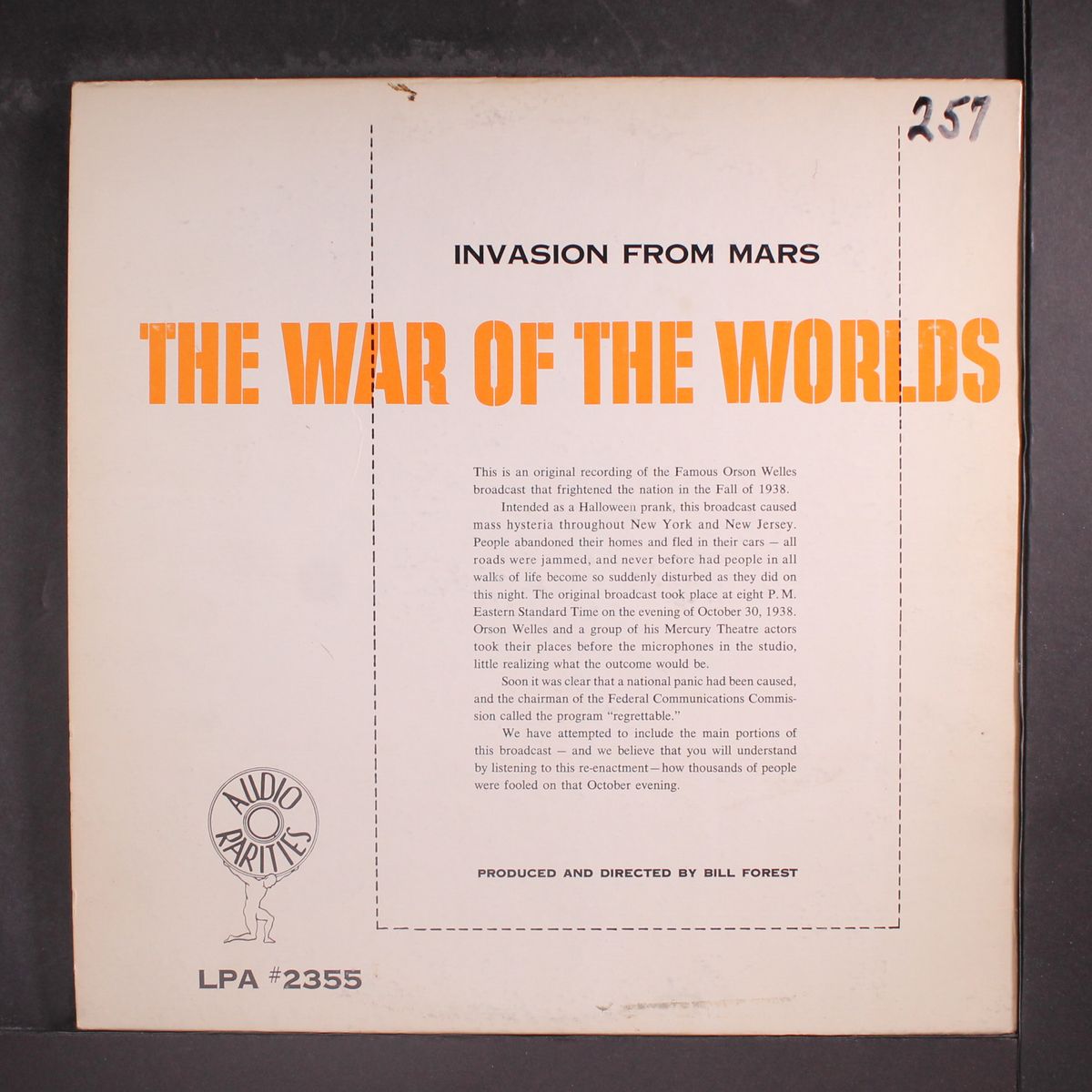 the war of the worlds by ORIGINAL RADIO BROADCAST
