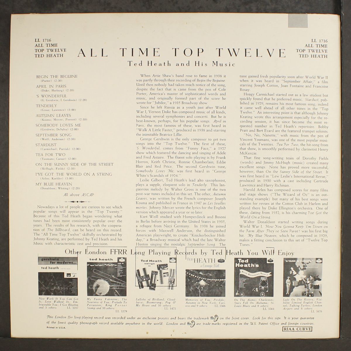 all time top twelve by TED HEATH