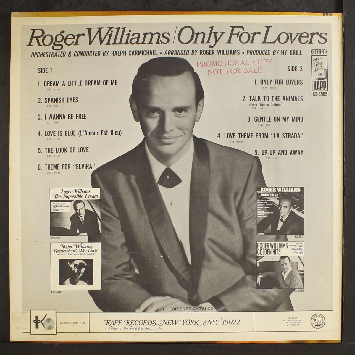 only for lovers by ROGER WILLIAMS