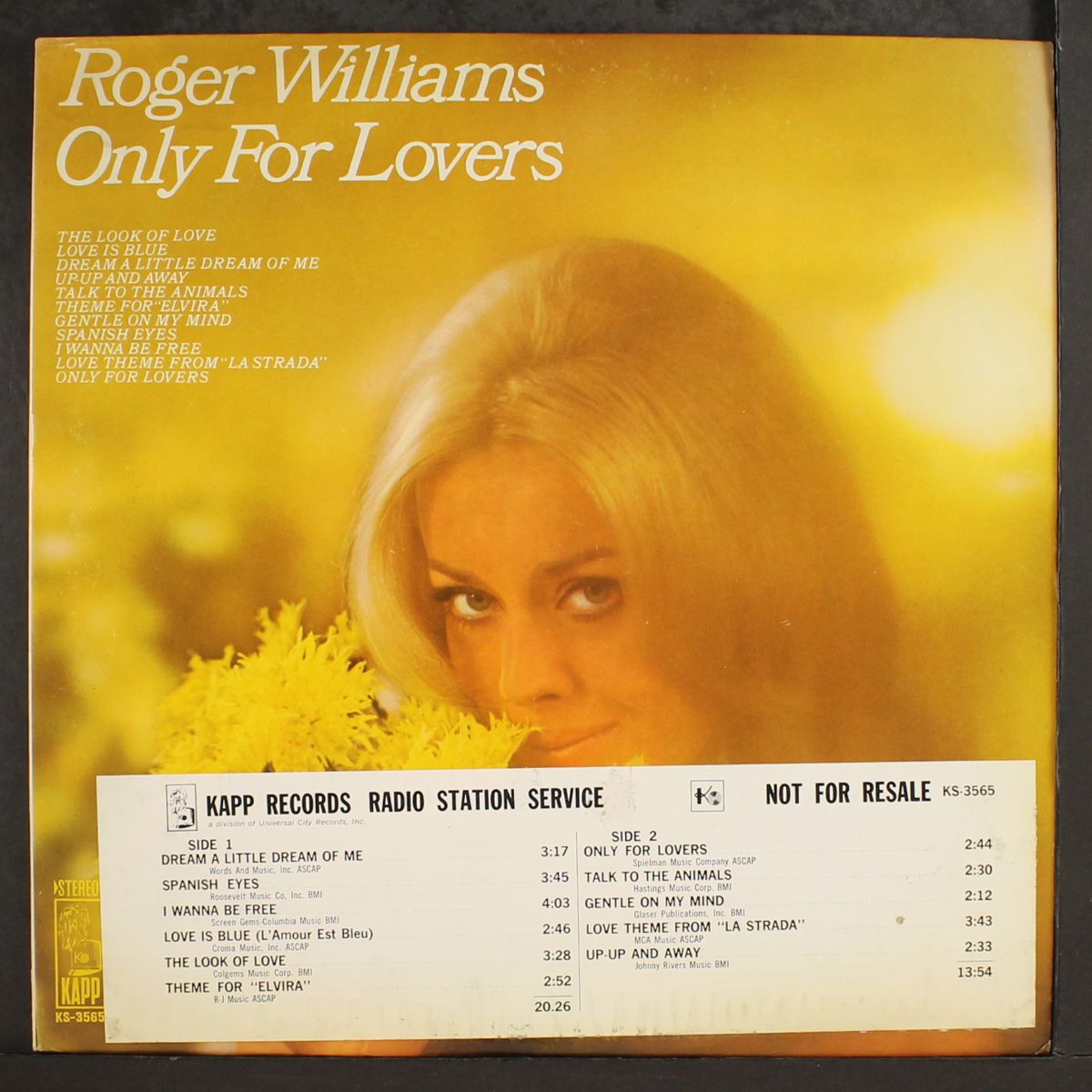 only for lovers by ROGER WILLIAMS