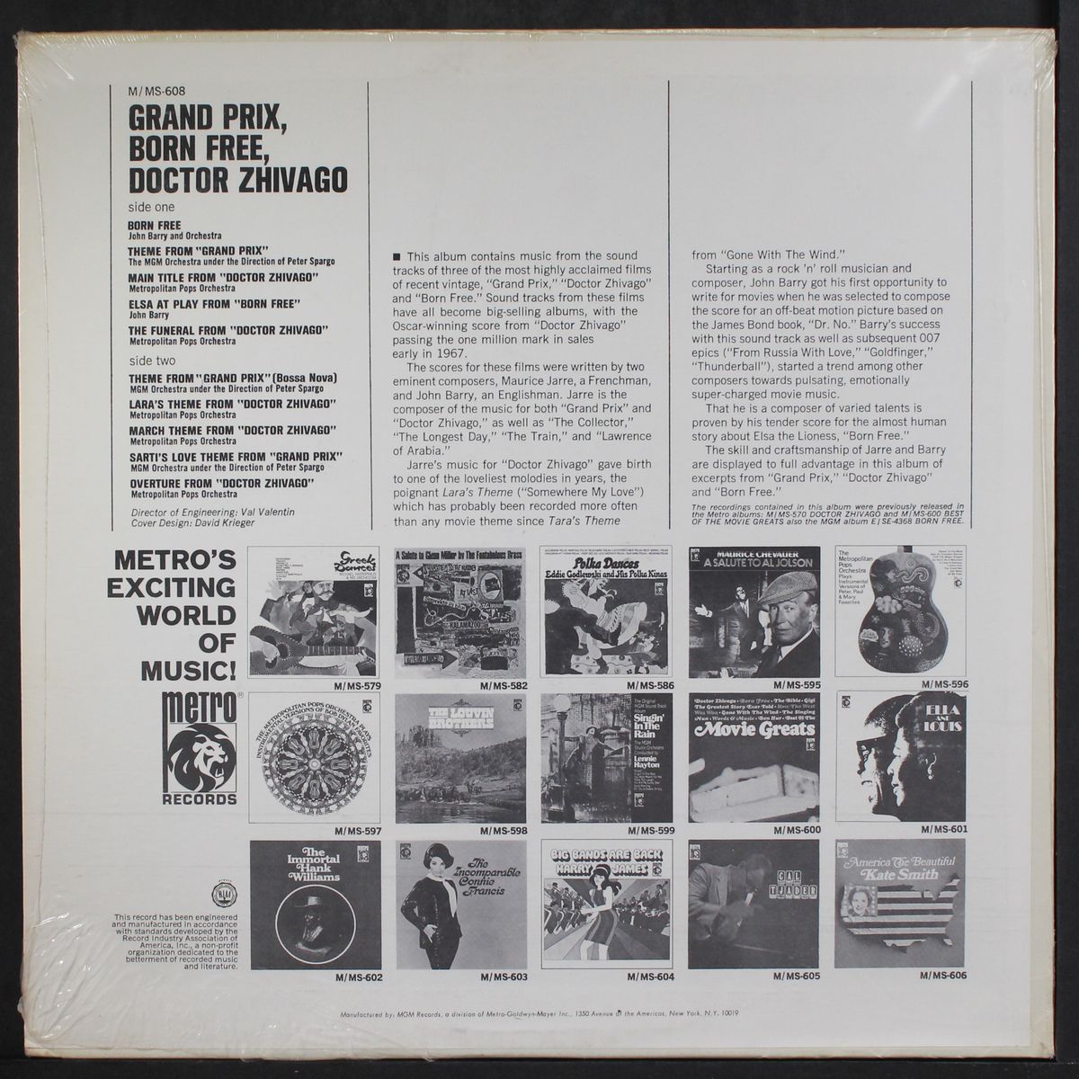 themes from the great motion pictures - grand prix, doctor zhivago & born free by VARIOUS
