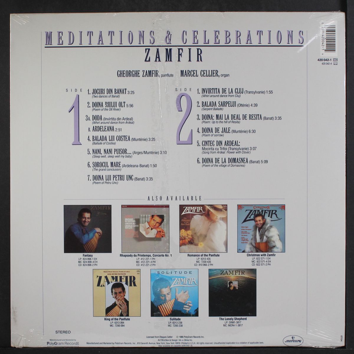 meditations & celebrations by GHEORGHE ZAMFIR