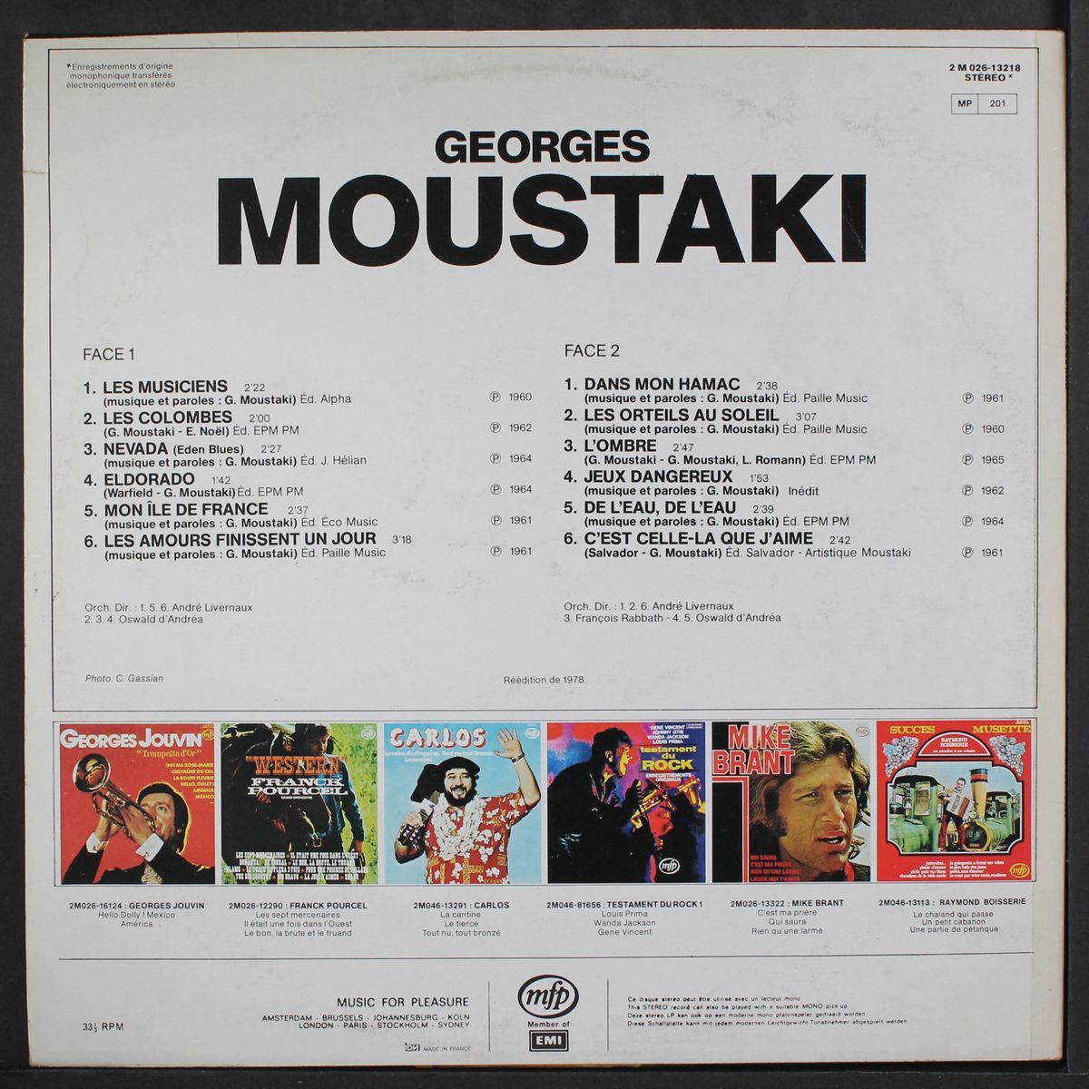 moustaki by GEORGES MOUSTAKI