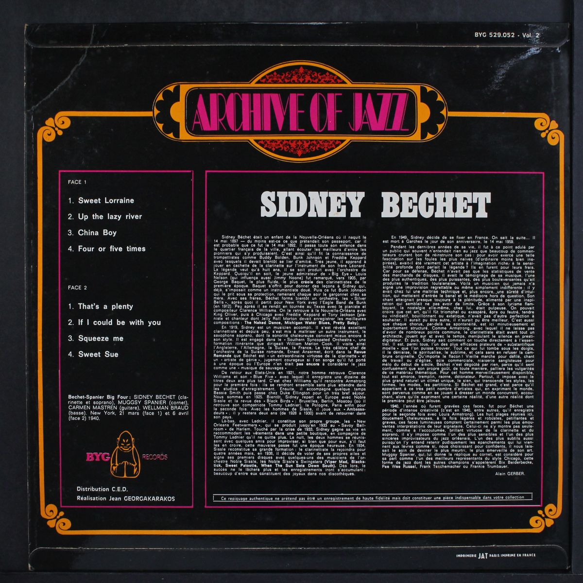 archive of jazz vol. 2 by SIDNEY BECHET