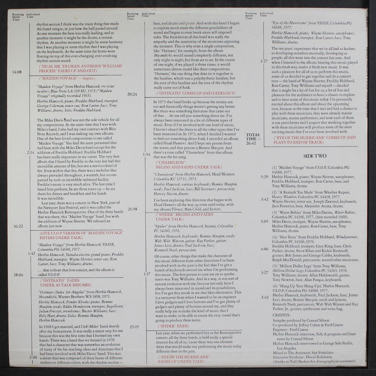 v.s.o.p. tour sampler by HERBIE HANCOCK