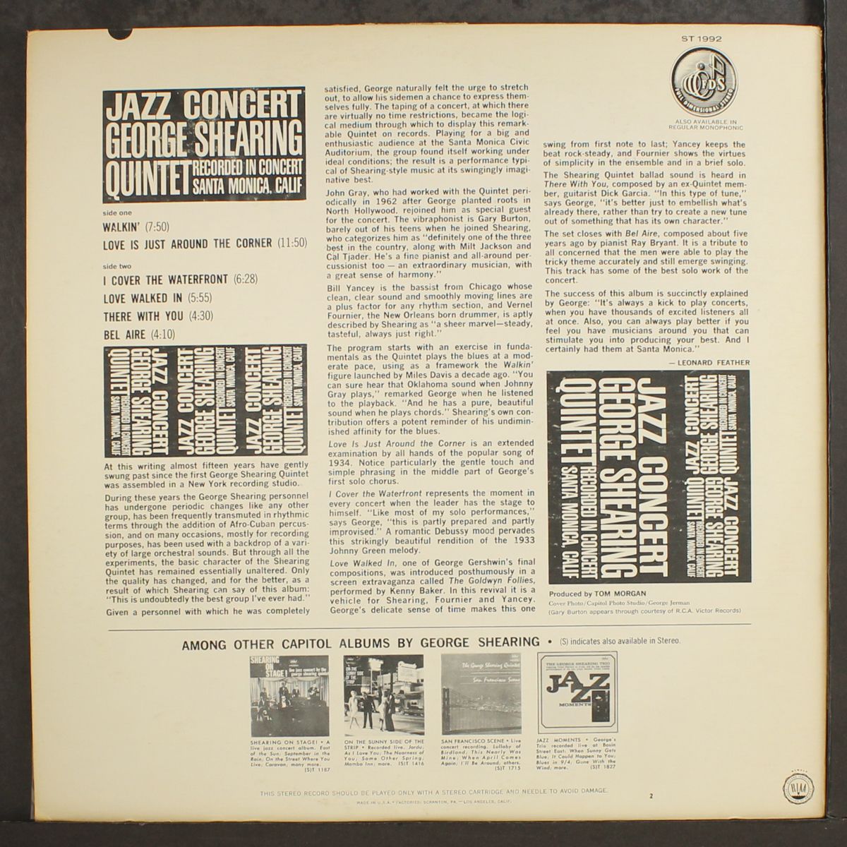 jazz concert by GEORGE SHEARING