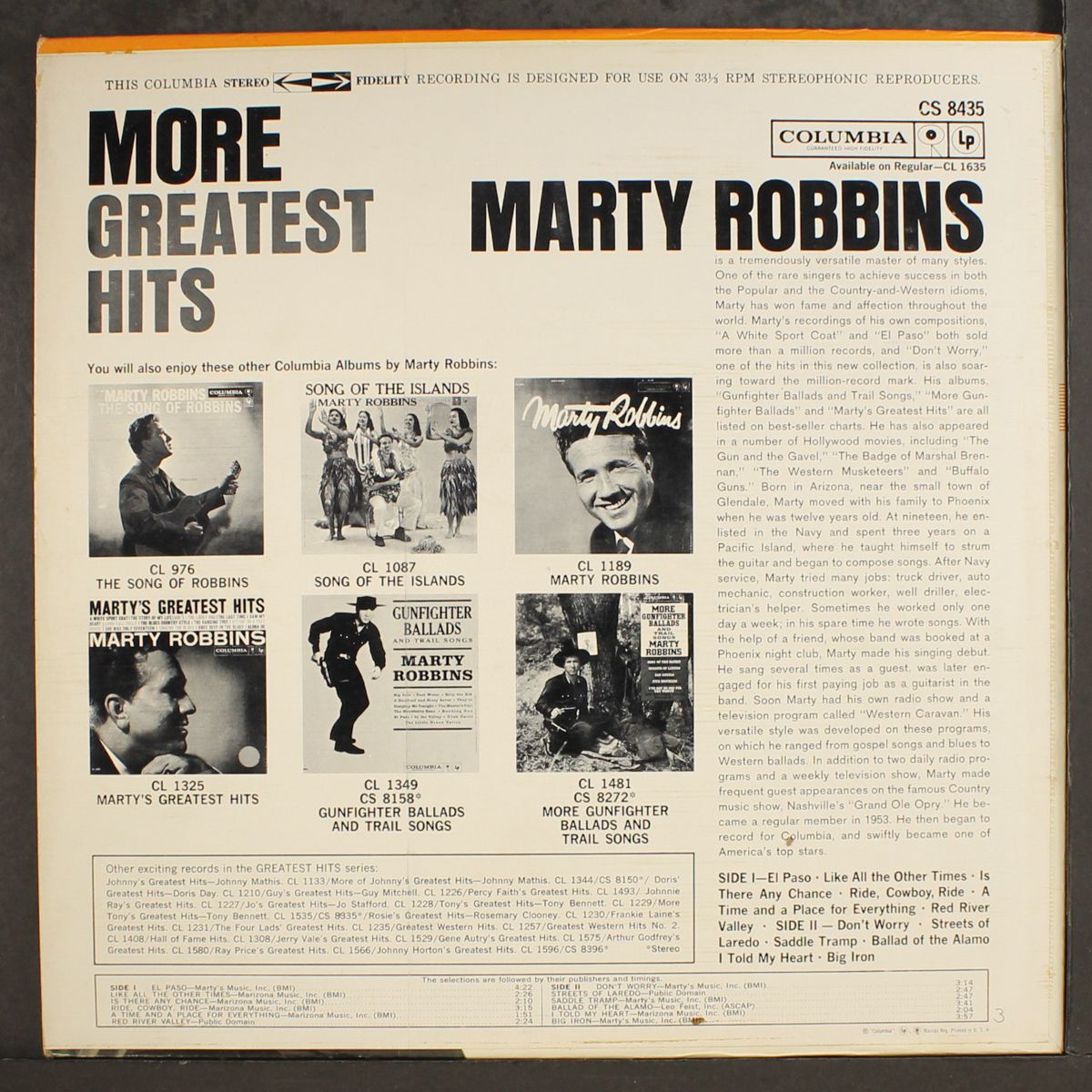 more greatest hits by MARTY ROBBINS