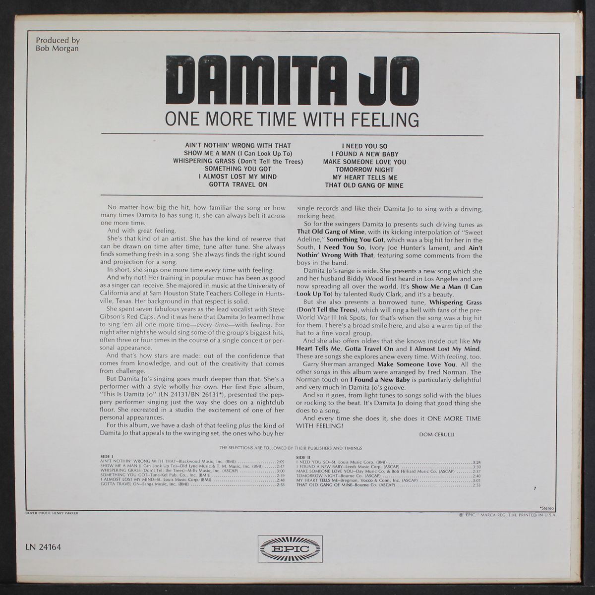 one more time with feeling by DAMITA JO