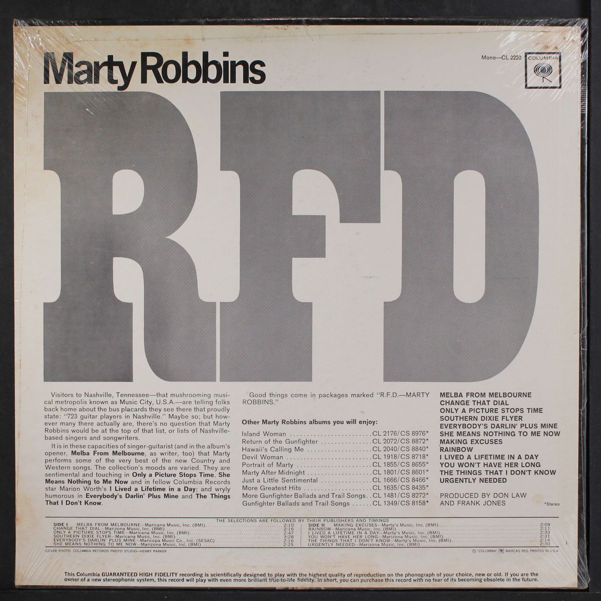 r.f.d. by MARTY ROBBINS