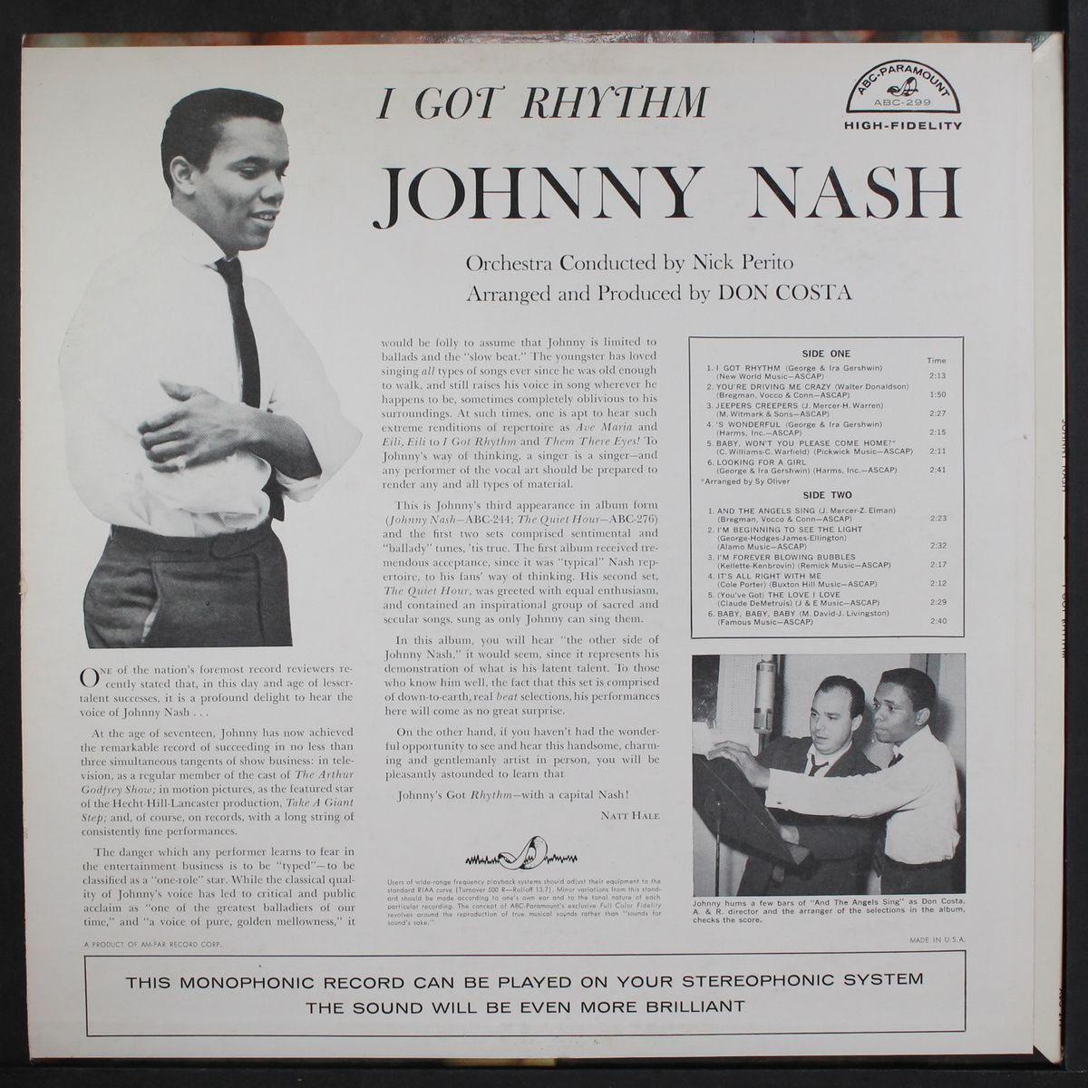 i got rhythm by JOHNNY NASH