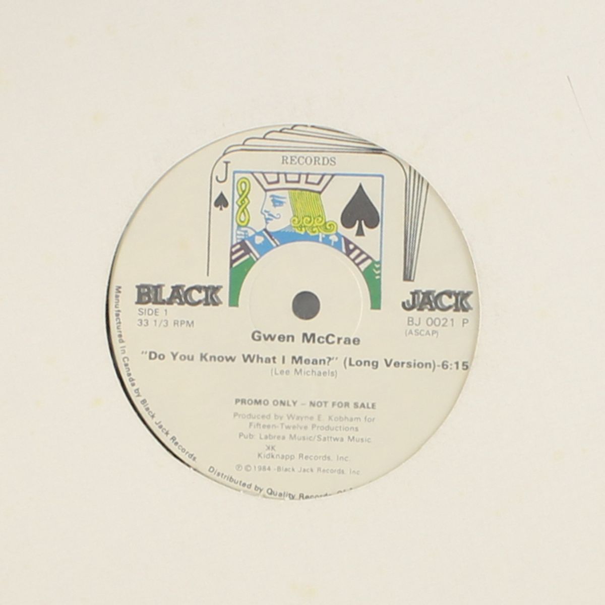 do you know what i mean? / dub by GWEN MCCRAE