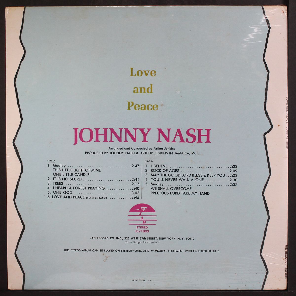love and peace by JOHNNY NASH