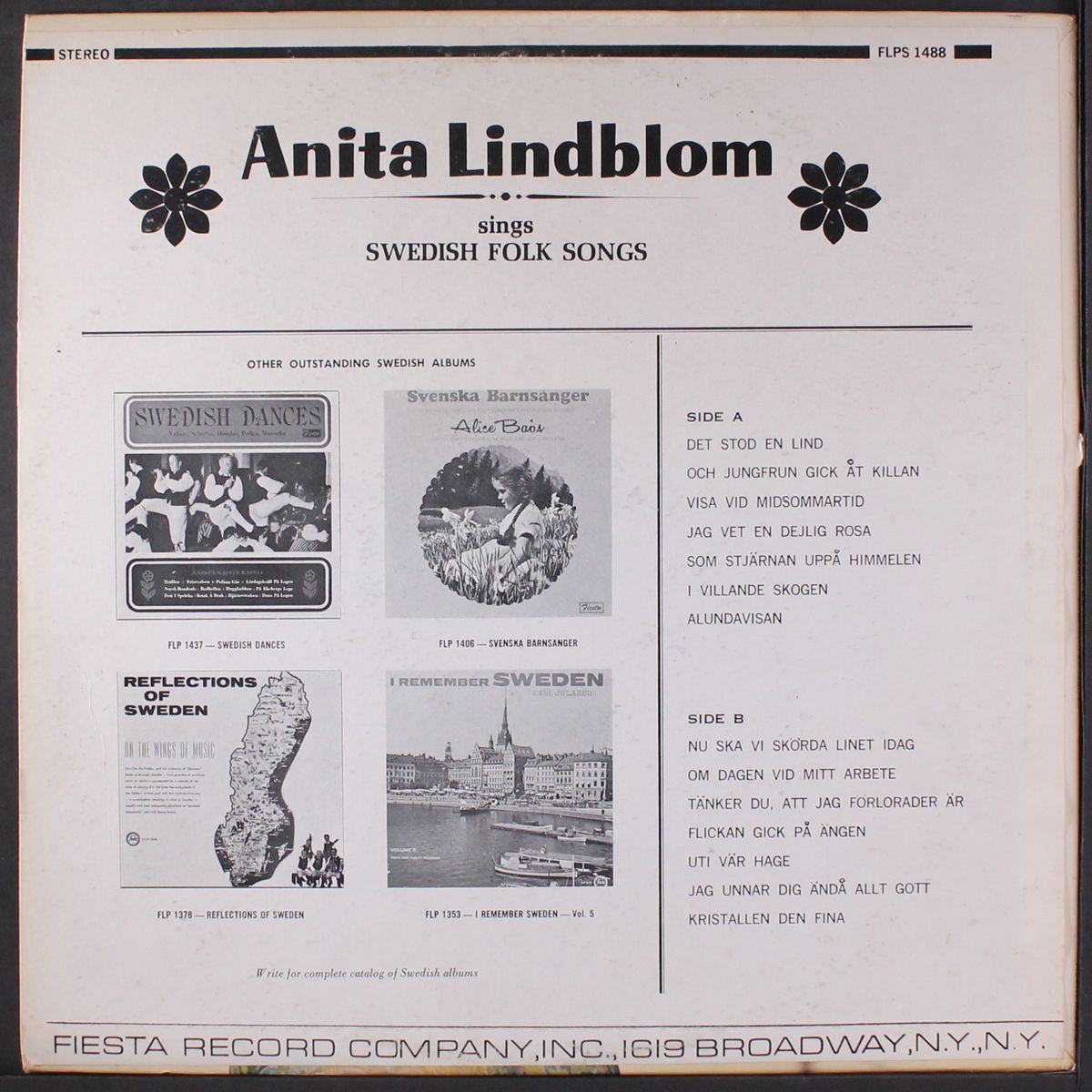sings swedish folk songs by ANITA LINDBLOM