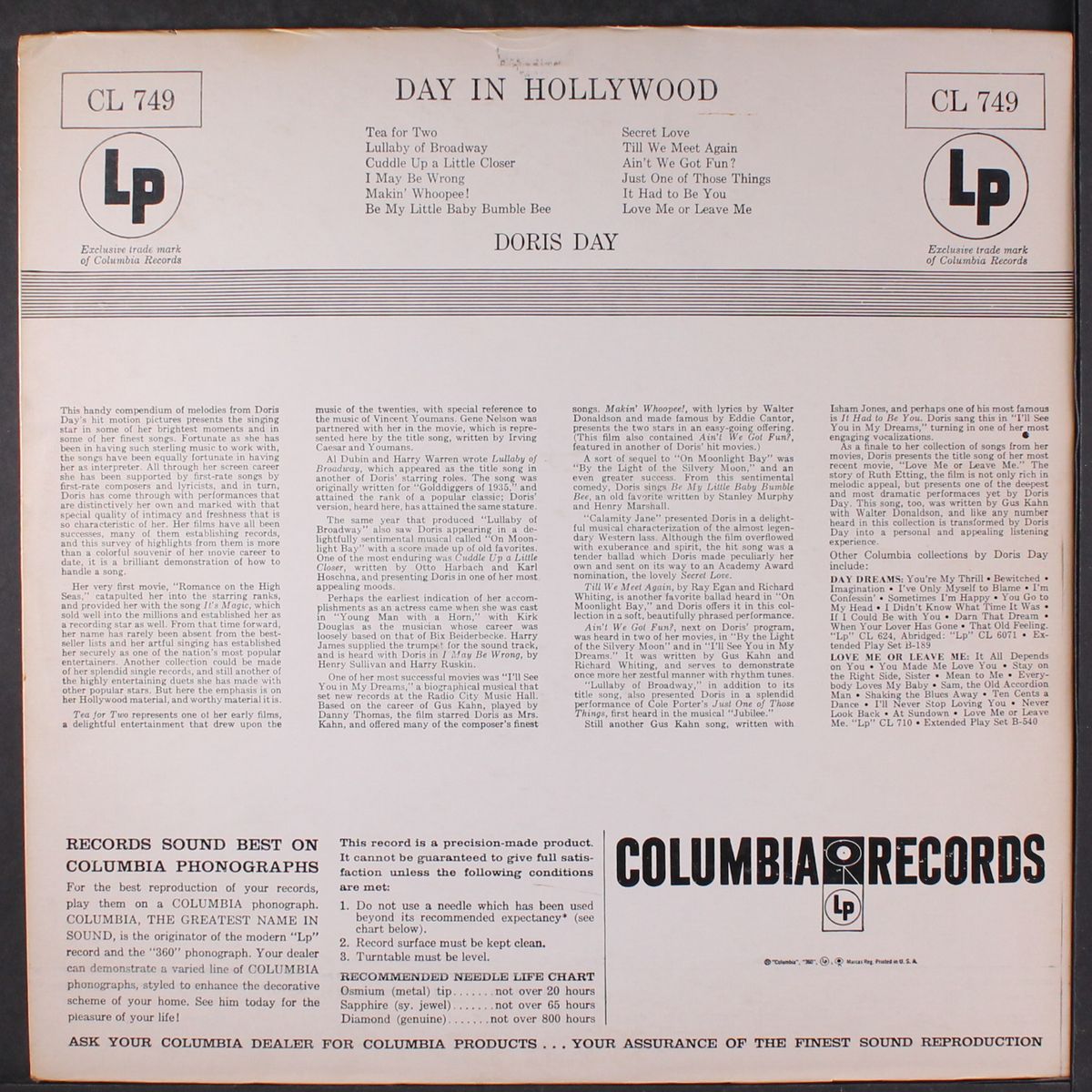 day in hollywood by DORIS DAY