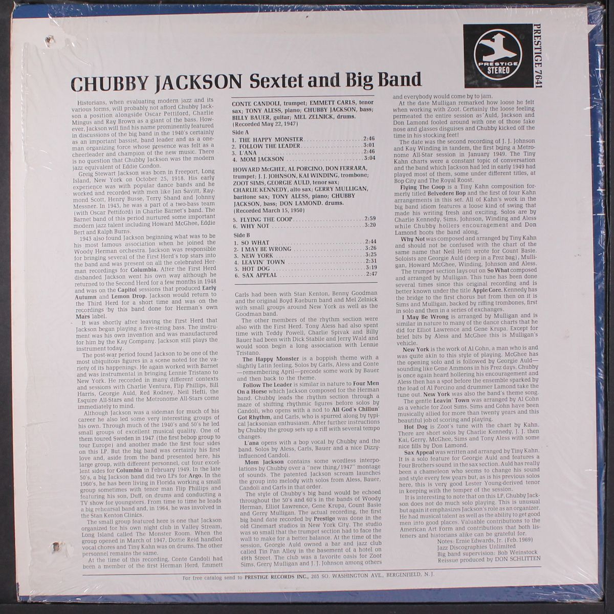 sextet and big band by CHUBBY JACKSON