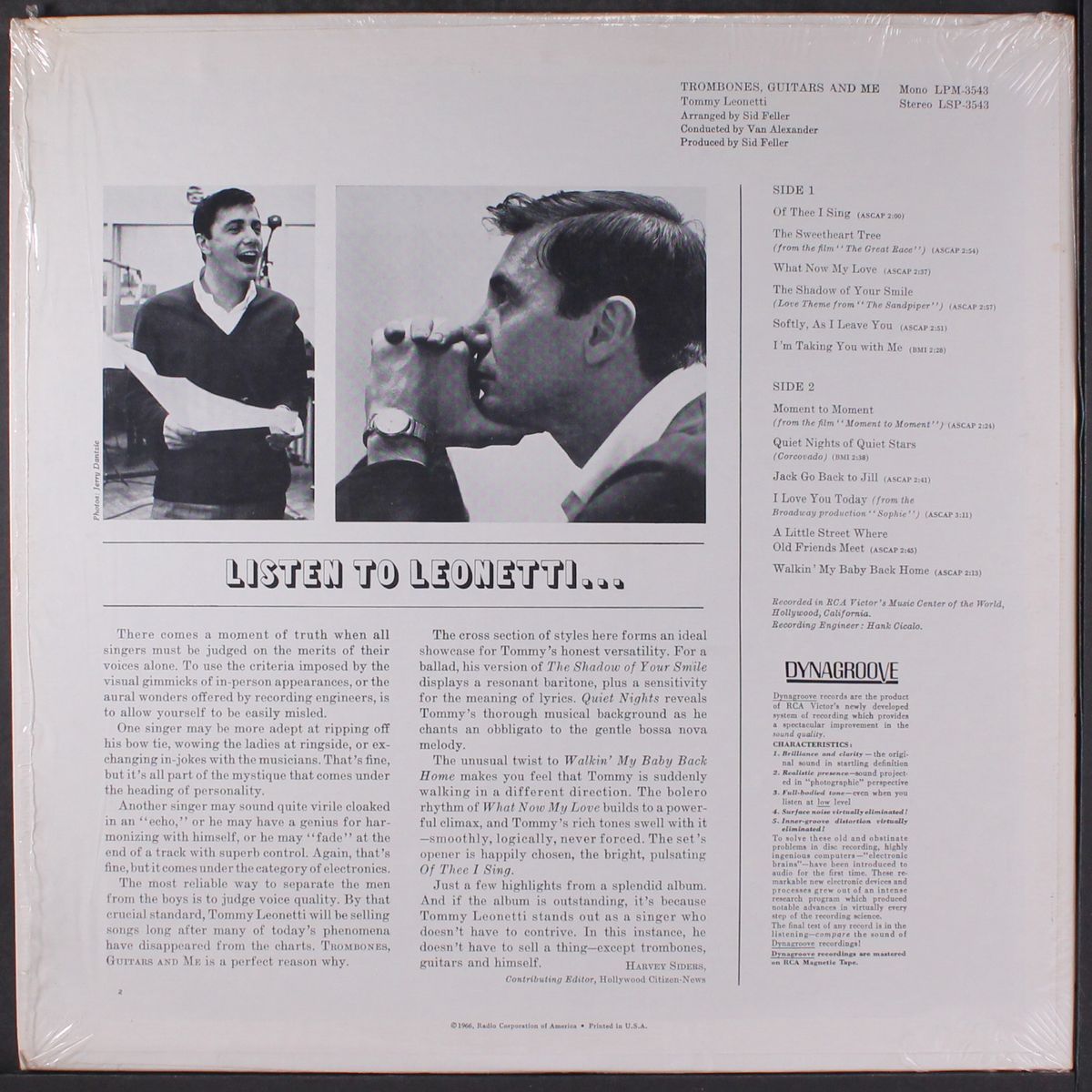 trombones, guitars and me by TOMMY LEONETTI