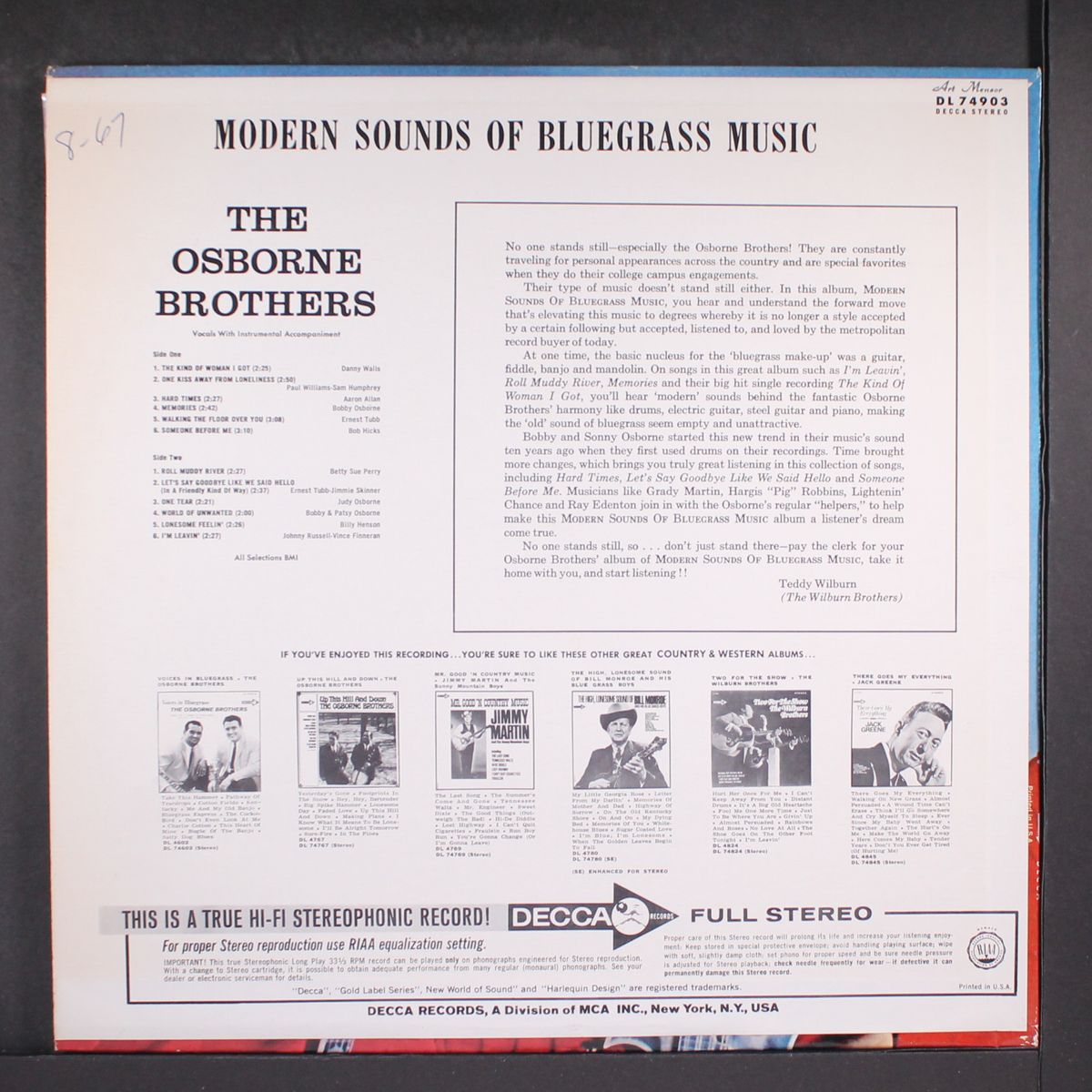modern sounds of bluegrass by OSBORNE BROTHERS