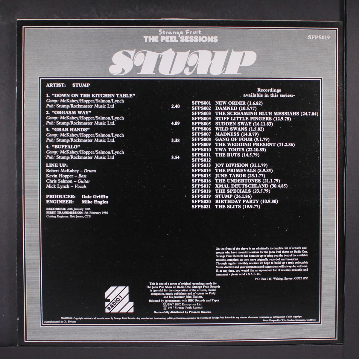 the peel sessions by STUMP