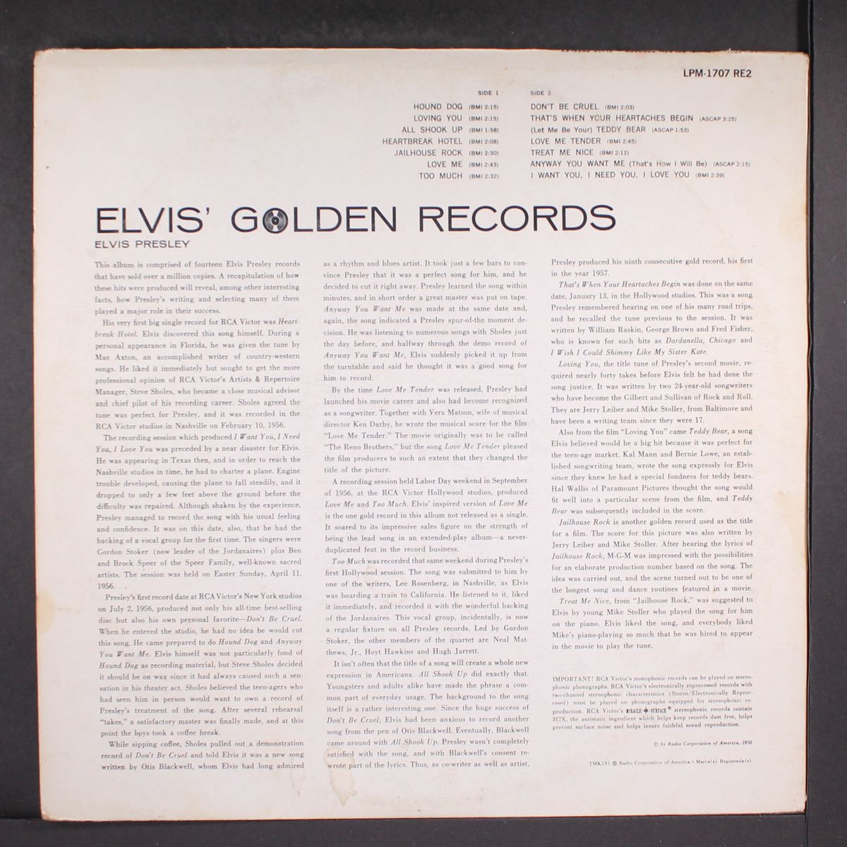 elvis' golden records by ELVIS PRESLEY