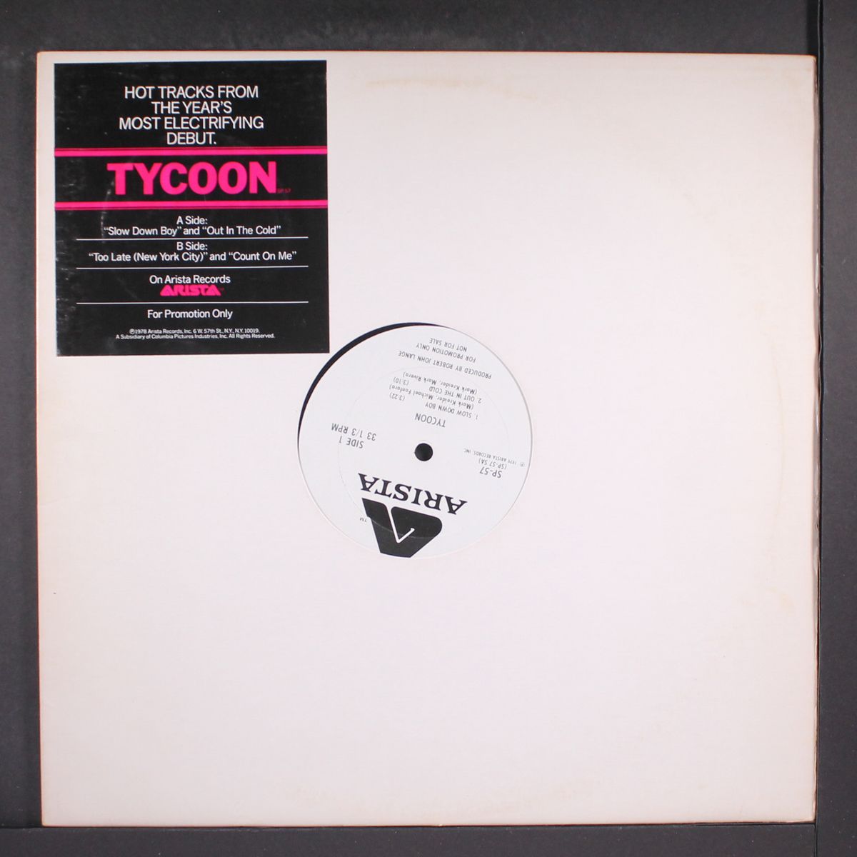 slow down boy / out in the cold / too late / count on me by TYCOON