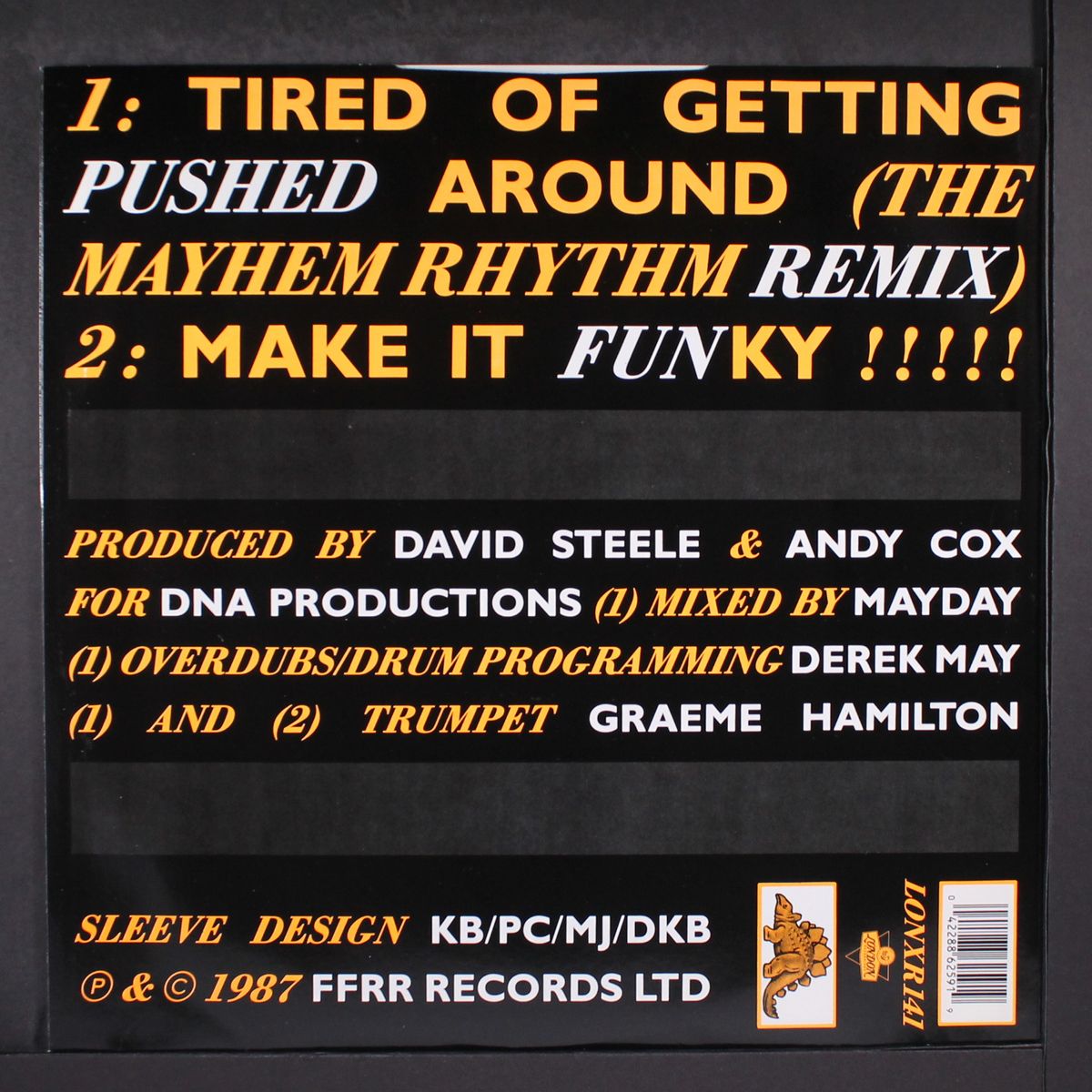 tired of getting pushed around by 2 MEN A DRUM MACHINE & A TRUMPET