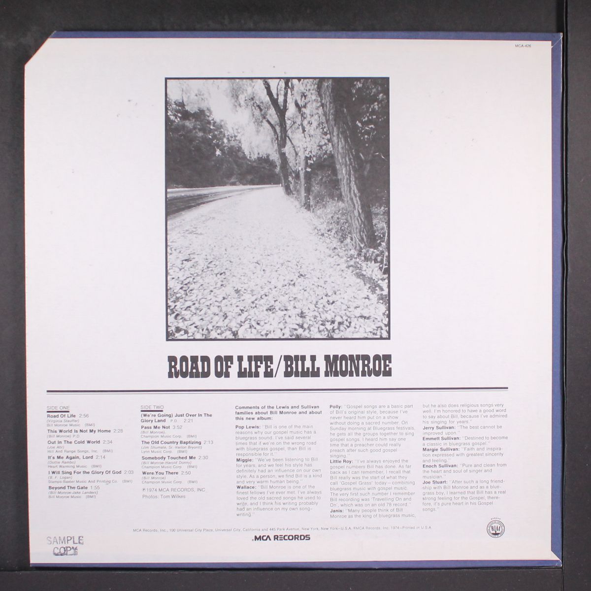 road of life by BILL MONROE