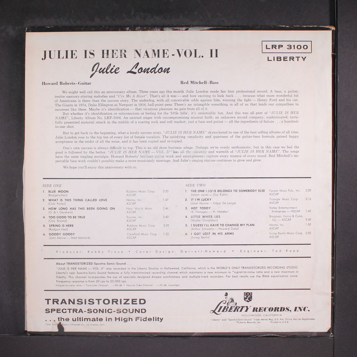 julie is her name, vol. 2 by JULIE LONDON