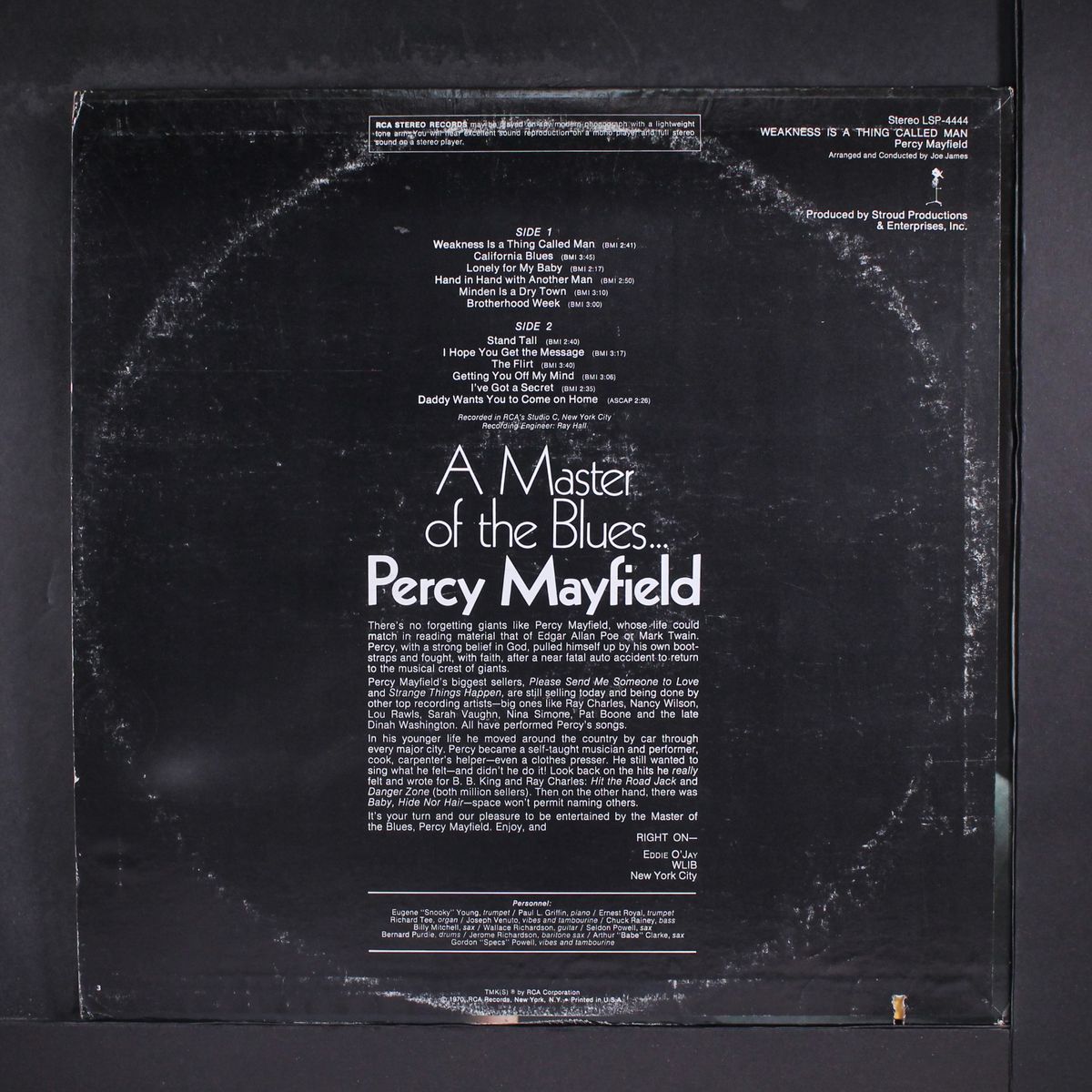 weakness is a thing called man by PERCY MAYFIELD
