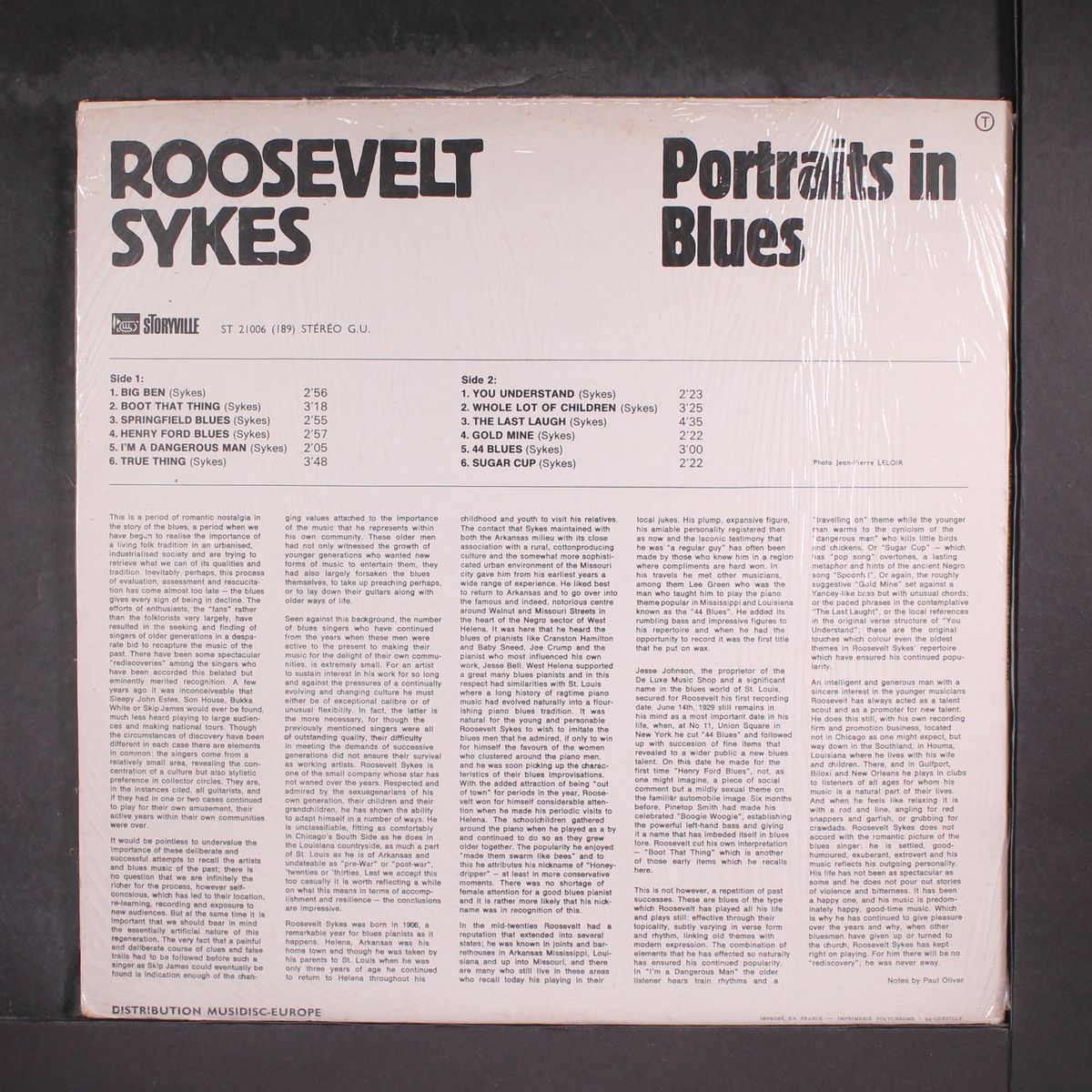 portraits in blues by ROOSEVELT SYKES