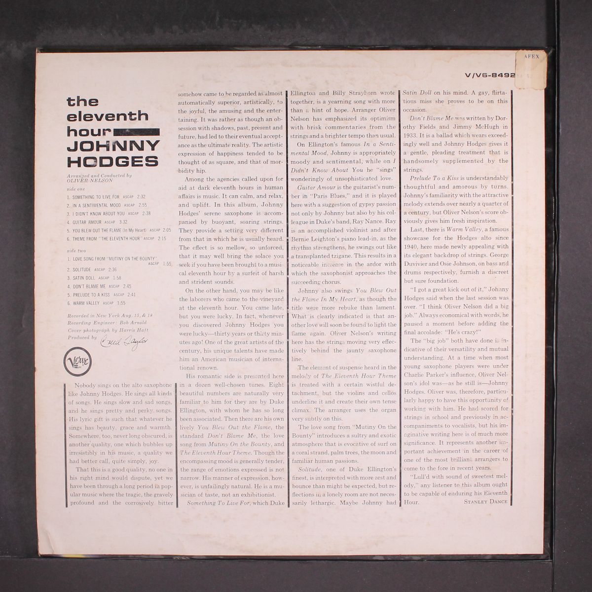 the eleventh hour by JOHNNY HODGES