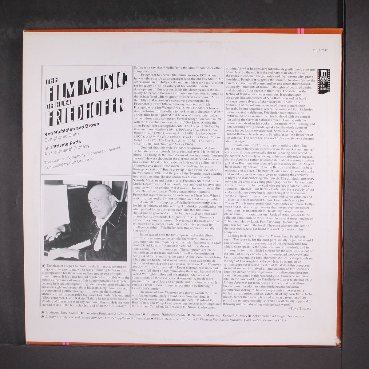 friedhofer: the film music of by KURT GRAUNKE