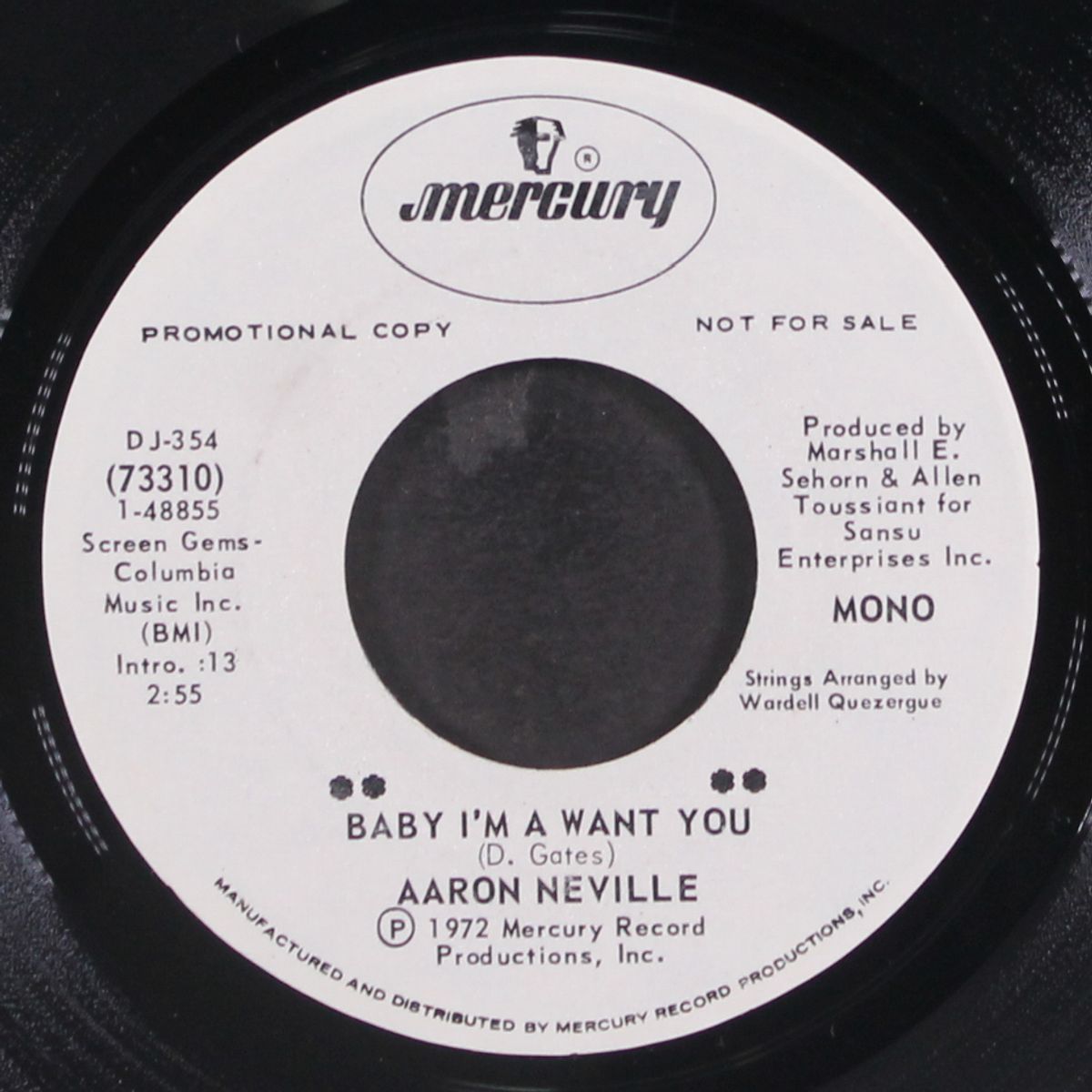 baby i'm a want you / mojo hannah by AARON NEVILLE