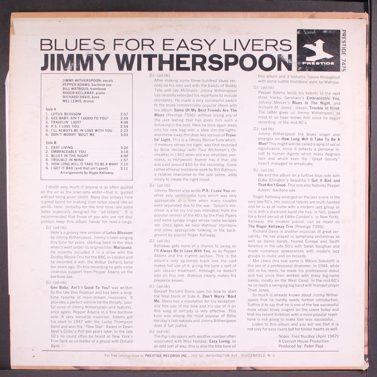 blues for easy livers by JIMMY WITHERSPOON