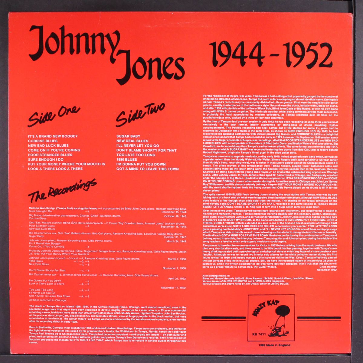1944-1952 featuring johnny jones by TAMPA RED
