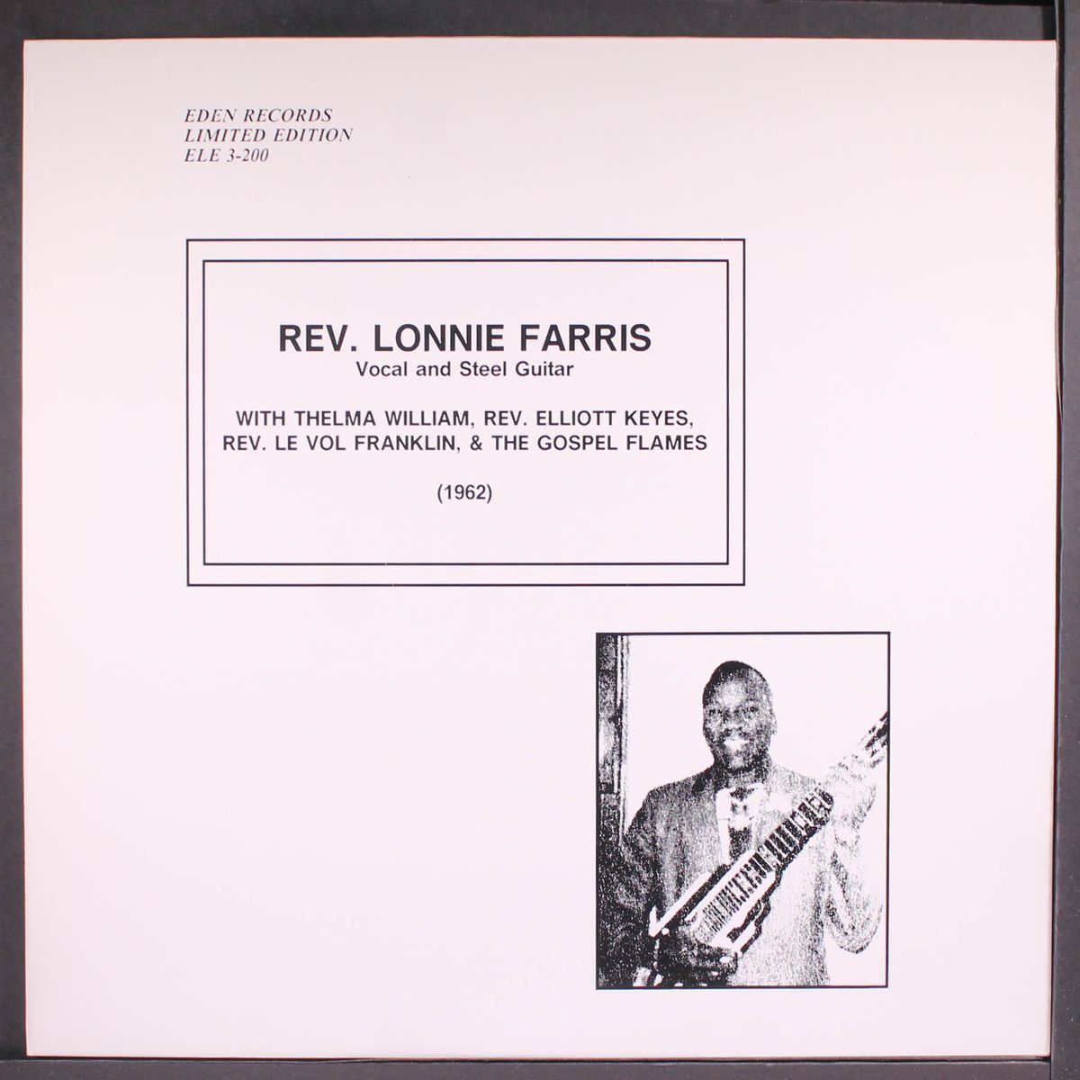 1962 by REV. LONNIE FARRIS