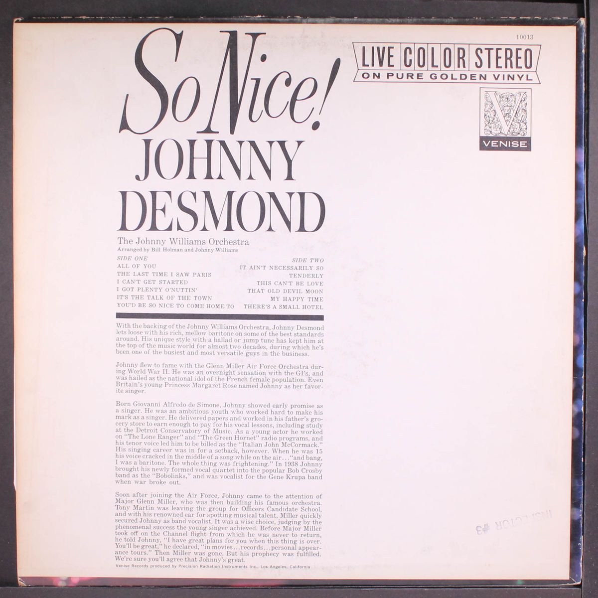 so nice! by JOHNNY DESMOND