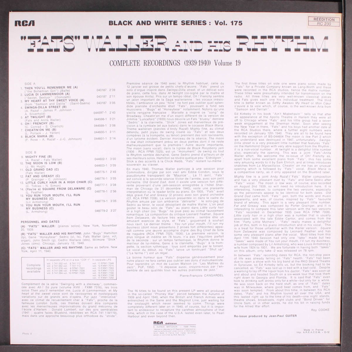 1939-1940, vol. 19 by FATS WALLER