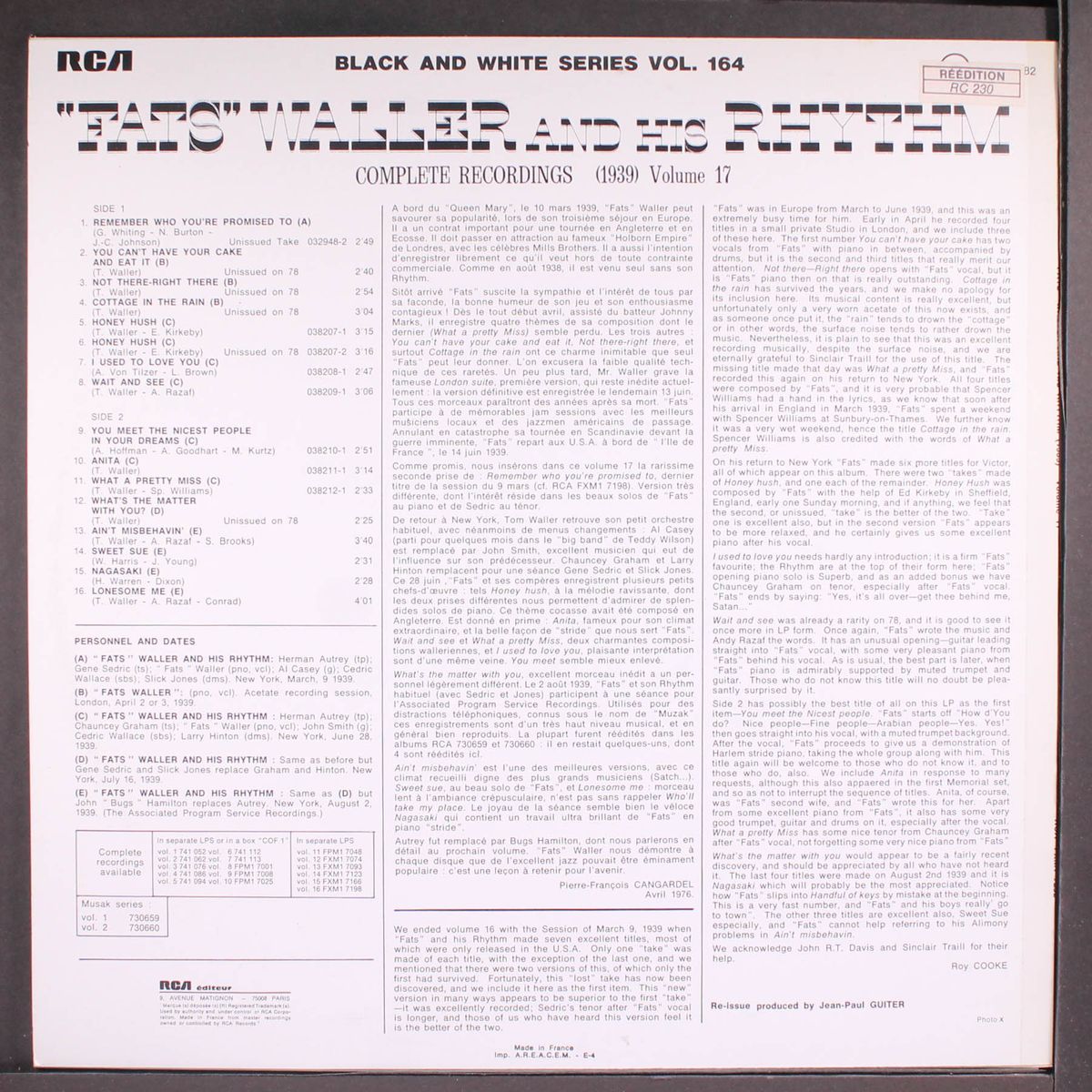 1939, vol. 17 by FATS WALLER