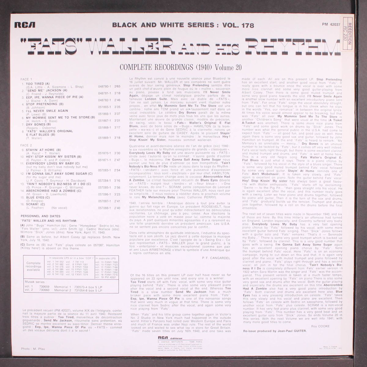 1940, vol. 20 by FATS WALLER