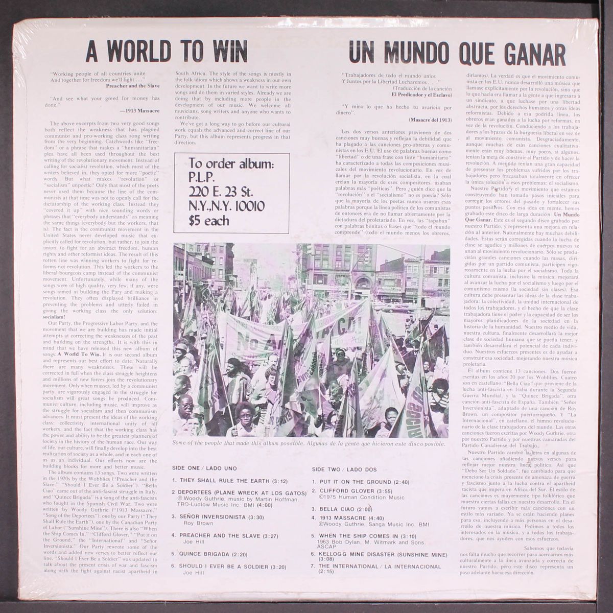 a world to win album 2 by PROGRESSIVE LABOR PARTY