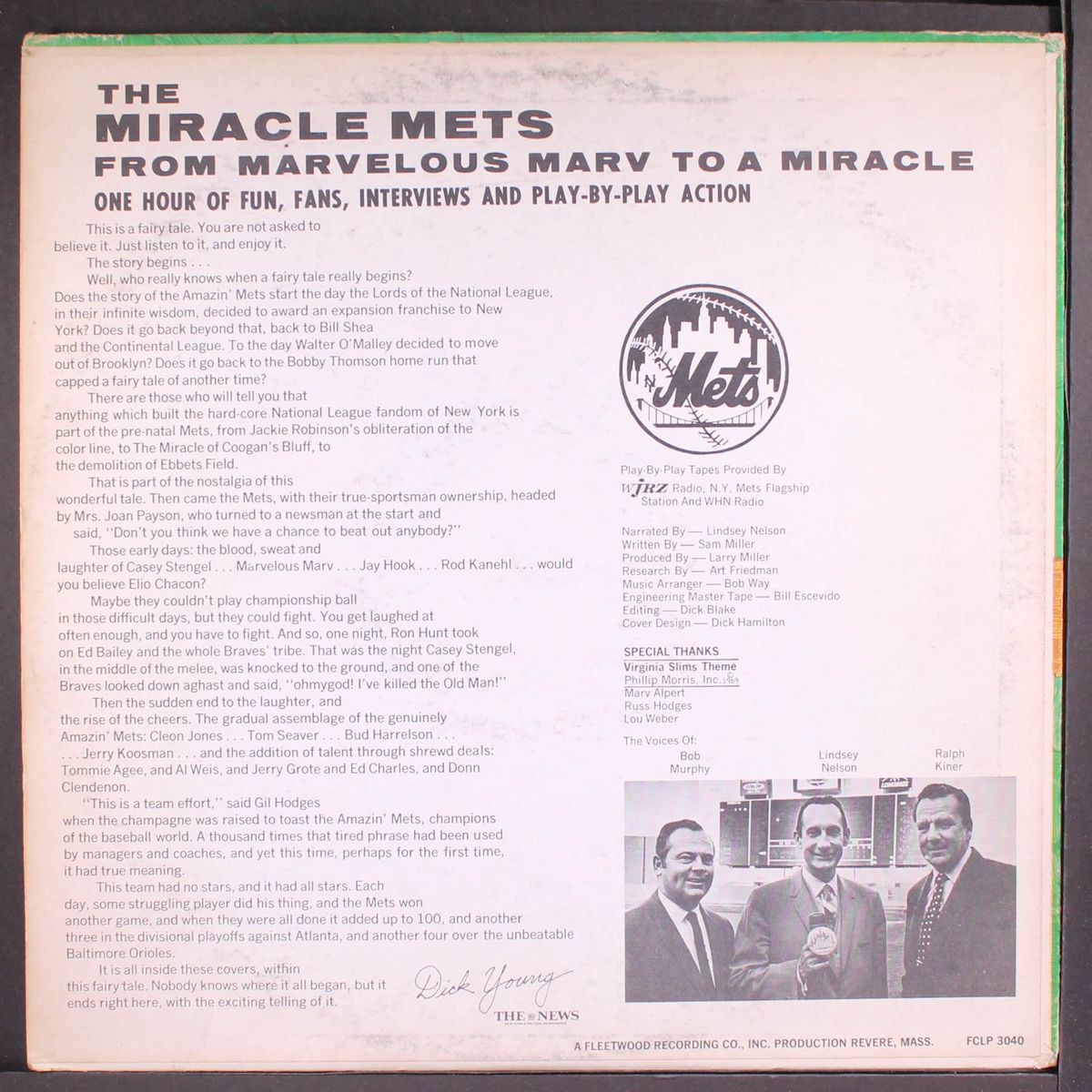 the miracle mets - from marvelous marv to a miracle in play-by-play action by NEW YORK METS