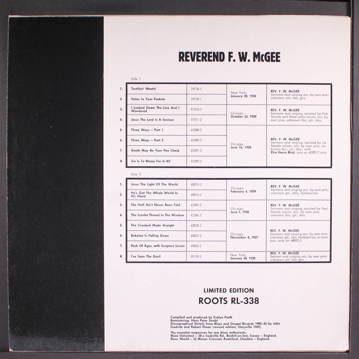 rev. f.w. mcgee by REV. F. W. MCGEE