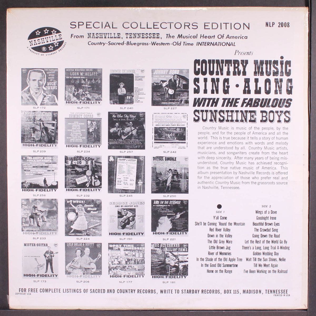 country music sing along by SUNSHINE BOYS