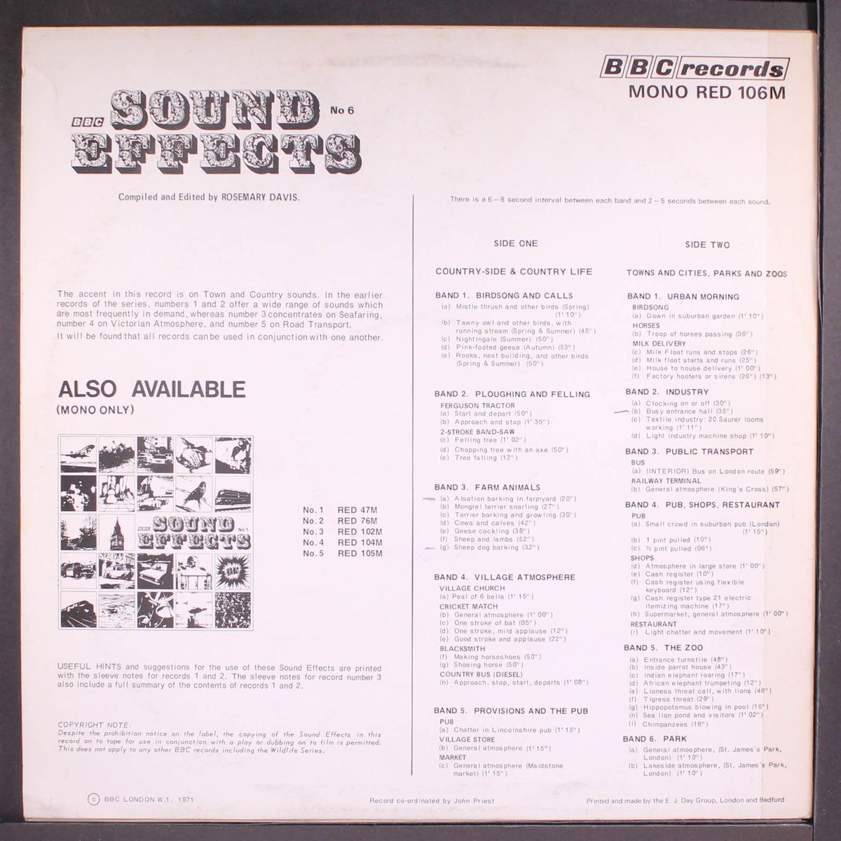 bbc sound effects no. 6 by SOUND EFFECTS