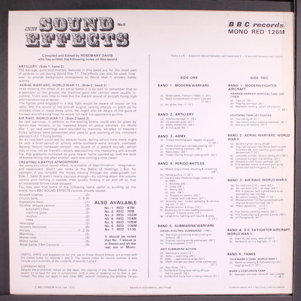 bbc sound effects no. 8 by SOUND EFFECTS