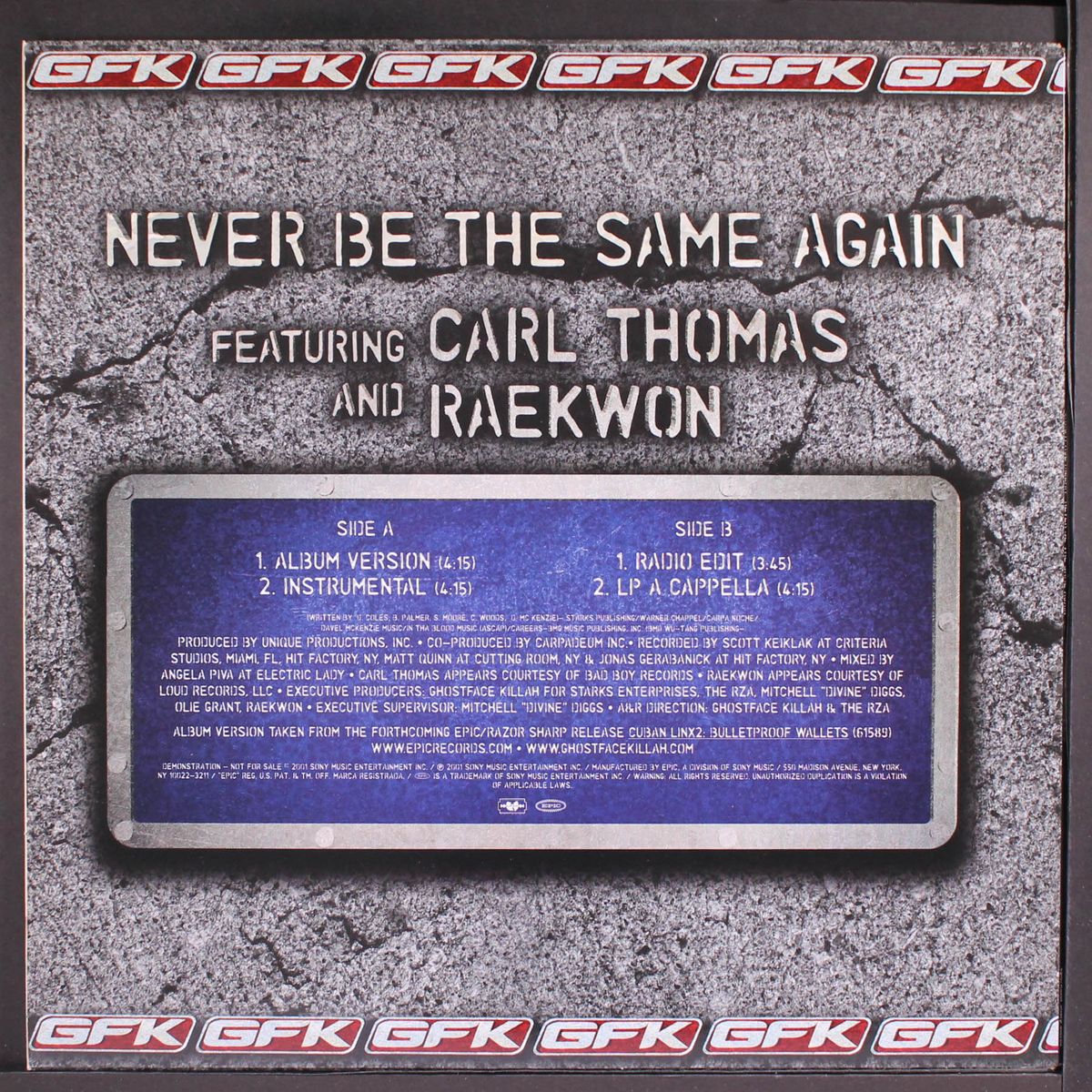 never be the same again / instro by GHOSTFACE KILLAH