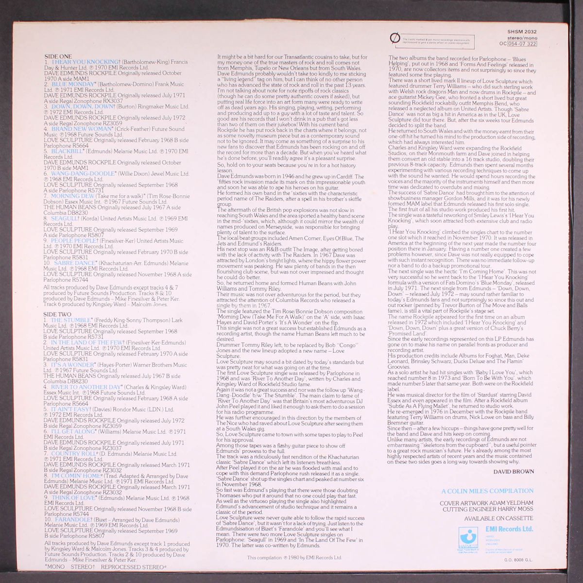 single's a's & b's by DAVE EDMUNDS & LOVE SCULPTURE